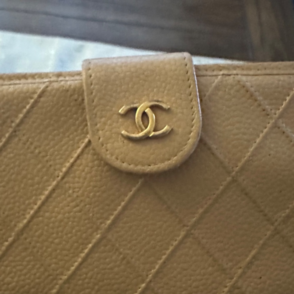 Chanel Tan Wallet w/Coin Purse - Picture 3 of 17